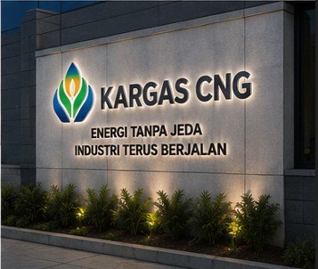 Signage KARGAS CNG: Energi Tanpa Jeda, Industri Terus Berjalan