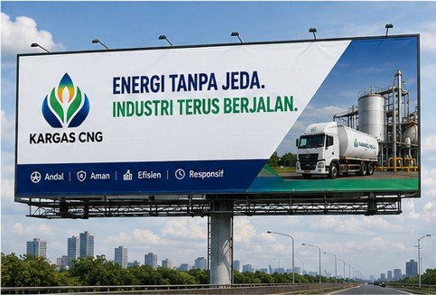 Billboard KARGAS CNG: Energi Tanpa Jeda, Industri Terus Berjalan