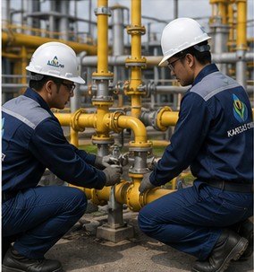 Pengoperasian fasilitas gas di lokasi pelanggan